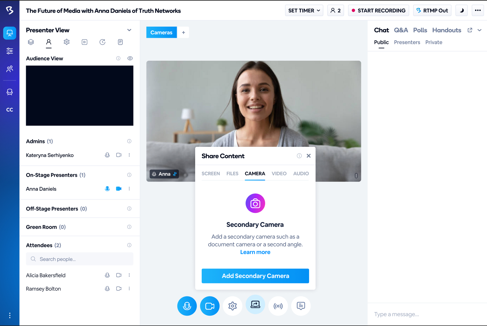 Secondary camera sharing and multi-angle presentation - Image 1