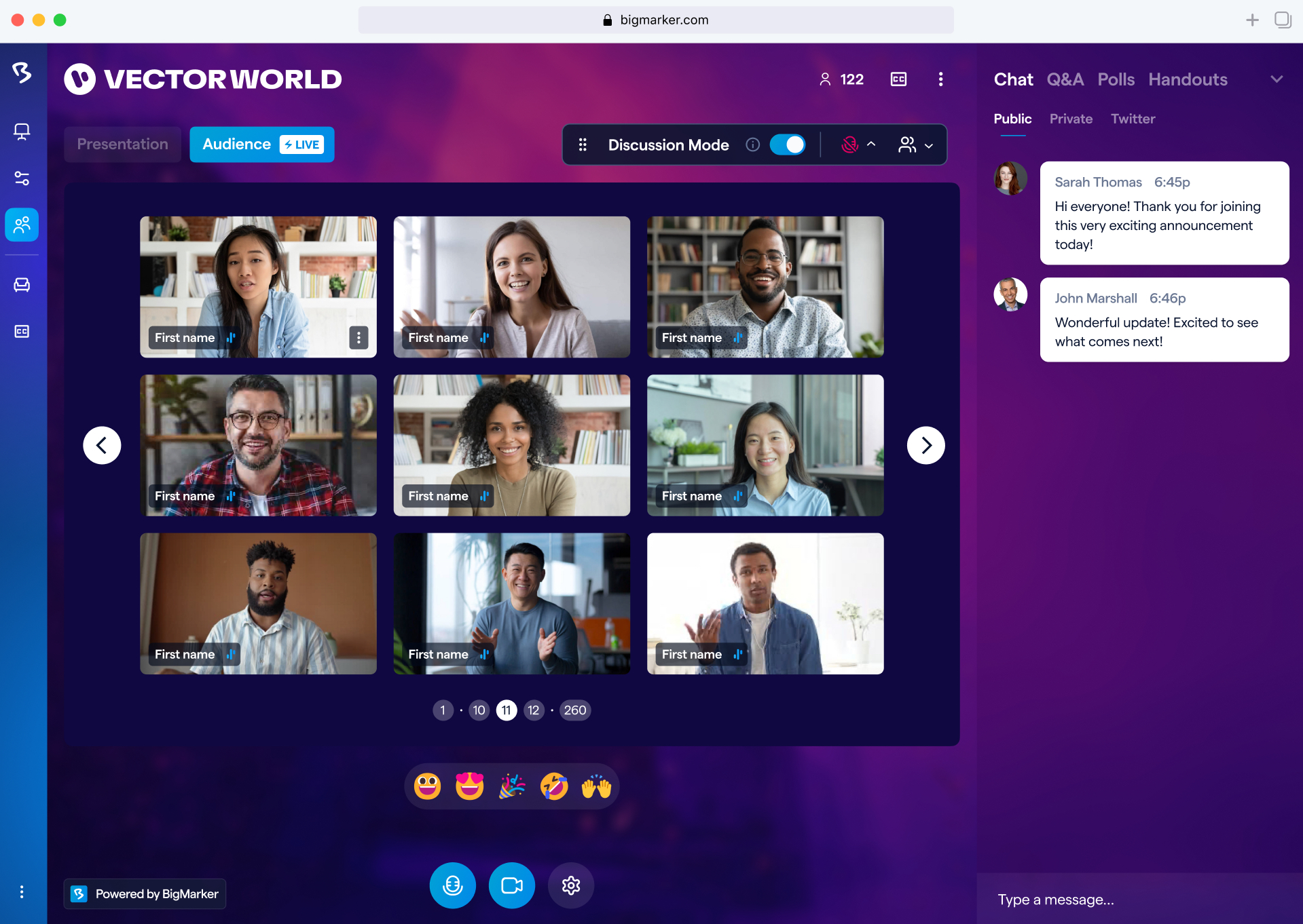 Gallery view with thousands of attendees sharing webcams - Image 1
